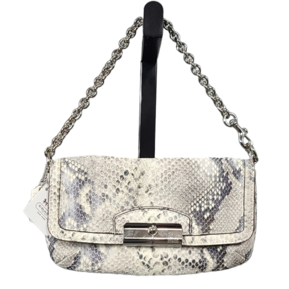 Coach Kristin Embossed Python Leather Wristlet -NWT - Picture 4 of 10